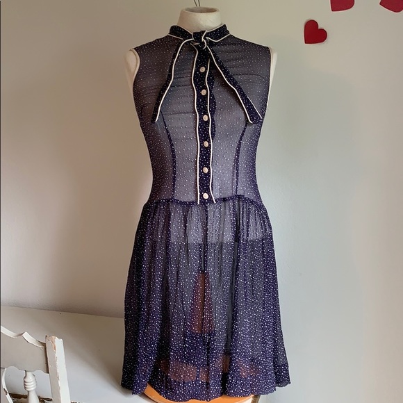 Sheer Dotted Dress - Picture 2 of 7